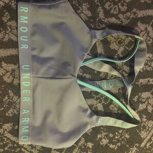 Under Armour Gray and Teal Sports Bra